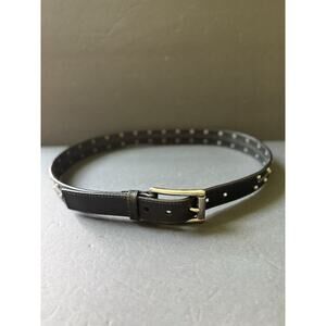 MICHAEL Michael Kors Leather Studded Belt Roller Buckle Diamond Stitching Size S